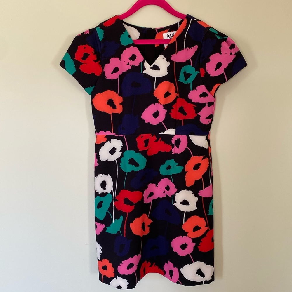 NWT Milly Mini Floral V Neck sheath dress size 10